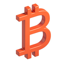 Fototapete - bitcoin 3d illustration. 3d rendering for graphic design, ui ux design, presentation or background. shape with glass effect
