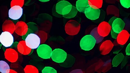 Aufkleber - colorful bokeh lights with red, green, and white hues, festive and abstract background. holiday and celebration concept