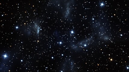 Wall Mural - vast starry sky with bright stars and distant galaxies at night