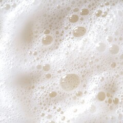 Poster - Lush soap foam creates a dreamy landscape, with tiny bubbles clustering together in a gentle embrace. This enchanting texture evokes a sense of freshness and purity, perfect for indulgence