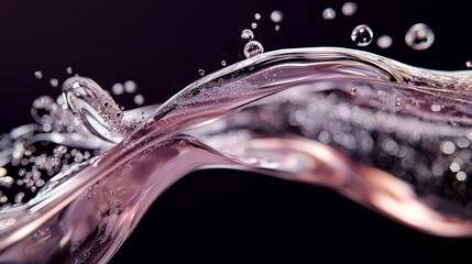 Poster - a 3d rendering image featuring a blue and purple gradient colored liquid blob that appears to be flo