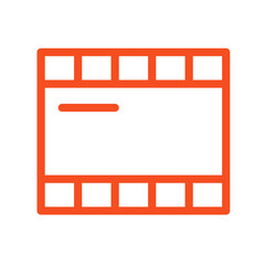 Poster - Icon representation of a film strip in a modern vector design emphasizing creativity and media production