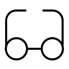 Poster - Simple line icon representing a pair of glasses, symbolizing vision and clarity in design materials