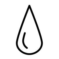 Poster - Illustration of a water drop line icon symbolizing nature and purity in a minimalist style