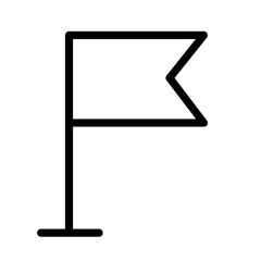 Poster - Stylish line icon vector illustration of a flag for various design applications and projects