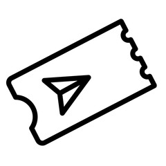 Poster - Ticket icon symbolizing access to events or transportation in a minimalistic design