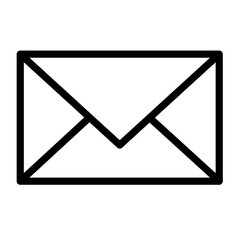 Poster - Line icon vector illustration of an envelope symbolizing communication and messaging