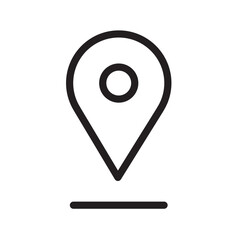 Poster - Location marker line icon vector illustration suitable for maps and navigation apps in various design themes