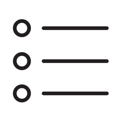 Poster - line icon illustration depicting a checklist or to-do list with circles and horizontal lines for tas