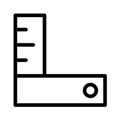Poster - Line icon vector representation of a ruler used for measuring in design and crafts