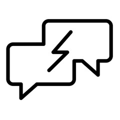 Poster - Communication symbol representing dialogue and interaction between individuals through speech bubbles