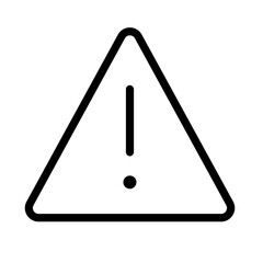 Poster - Warning sign icon depicting a triangle with an exclamation mark, often used for caution in various contexts
