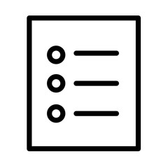 Poster - simple line icon vector illustration of a checklist symbol with three items in a rectangular layout 