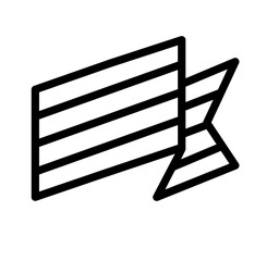 Poster - Line icon vector illustration representing a stylized flag or banner with geometric shapes and clean lines