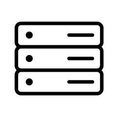 Poster - Server line icon illustration representing data storage and management concepts in a simplified design