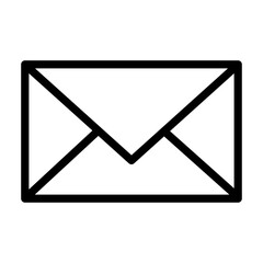 Poster - Line icon illustration of an envelope representing communication, messages, and correspondence in a digital context