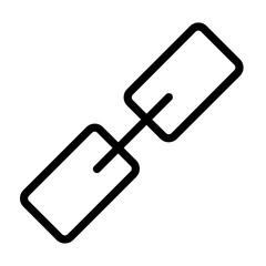 Poster - Line icon vector illustrating a simple connection symbol with linked shapes for digital communication and networking concepts