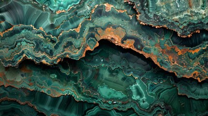 Aufkleber - Intricate layers of green agate reveal stunning patterns and textures, showcasing natural mineral formations under soft illumination, emphasizing their beauty and depth.