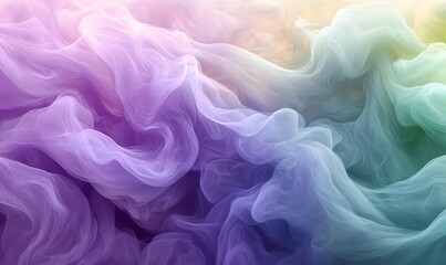 Poster - Dreamy fluid abstract gradient background with soft pastel colors and smooth transitions
