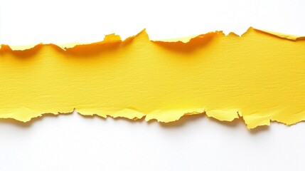 Poster - Bright yellow strips of torn paper display jagged edges, inviting creativity and artistic exploration. Perfect for crafts, collages, and design projects during any time of the year