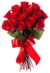 Canvas Print - PNG A bunch of red roses flowers arrangement valentine's.