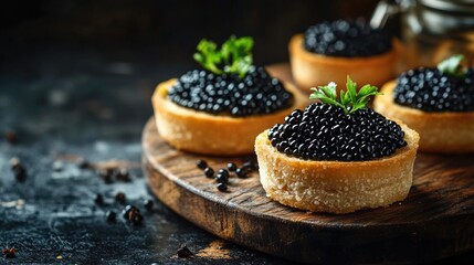 Canvas Print - Raspberry-Blackberry Tarts in a Bakery Setting