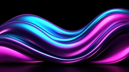 Aufkleber - Dynamic flow of colorful waves abstract art digital design studio environment close-up view modern aesthetics