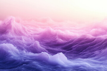 Poster - Abstract purple and pink landscape with soft, flowing waves resembling a dreamy, ethereal world.