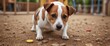 © Sayfar - curious Jack Russell Terrier sniffing around the playground, sniffing, outdoor adventure, puppy exploration