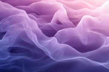Poster - Abstract purple and pink flowing waves, creating a dreamy and ethereal visual effect.
