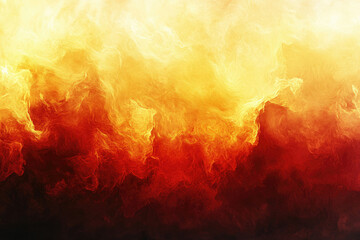 Aufkleber - Abstract fiery artwork depicting swirling, intense flames in shades of red, orange, and yellow.