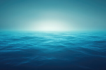 Poster - Vast, tranquil ocean under a serene, light-filled sky.