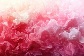 Poster - Abstract ombre pink fabric texture with soft, ruffled layers creating a dreamy, romantic feel.