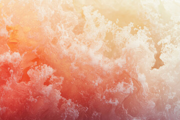 Poster - Abstract image of orange and white swirling foam, resembling a bubbly, textured surface.