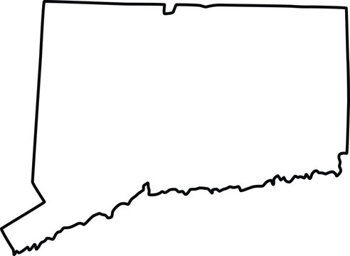 Connecticut USA Outline Map Icon Design