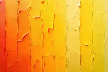 Aufkleber - Abstract art showcasing a vibrant gradient of orange and yellow hues, applied with a thick, textured brushstroke.