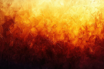 Wall Mural - Abstract textured background with fiery orange and dark red gradient, resembling molten metal or lava.