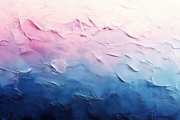 Aufkleber - Abstract painting with pink and blue hues, textured impasto style.