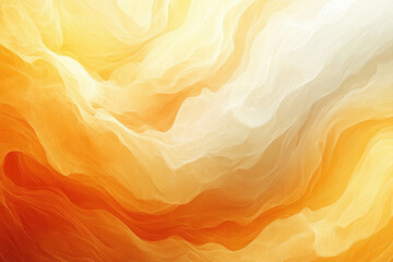 Poster - Abstract artwork featuring flowing, orange and white lines creating a wave-like, textured pattern.