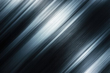 Poster - Abstract background with diagonal brushed metal texture in shades of gray and black.