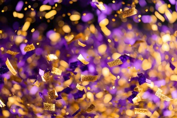 Wall Mural - Purple Gold Confetti