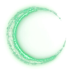 Wall Mural - png neon crescent frame moon accessories futuristic.