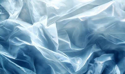 Poster - Abstract soft blue fabric creating a gentle flowing and elegant texture