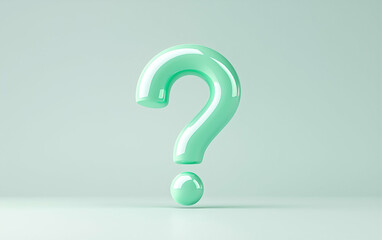 Fototapete - Question mark graphic design on light background. Question mark 3d rendering. Question mark design