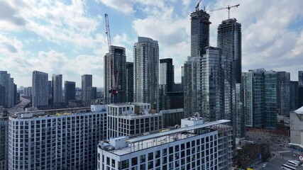 Poster - The high-rise office buildings in Toronto Canada aerial view - TORONTO, CANADA NORTH AMERICA - APRIL 17, 2024