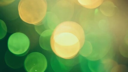 Poster - Soft, blurred circles of light in vibrant colors form an enchanting atmosphere, invoking a sense of calm and wonder in a tranquil environment as the day fades.