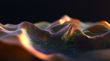 Poster - The background features violet hues of computer technology with big data visualization and a futuristic technology landscape