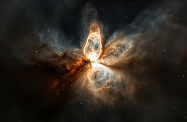 Galaxies and stars shine brightly in the outer space sky on a universal night background