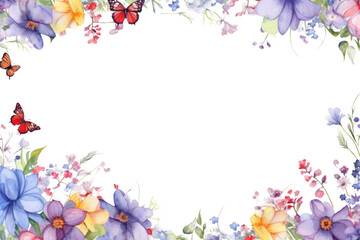 Poster - PNG Blooming flowers pattern plant backgrounds.