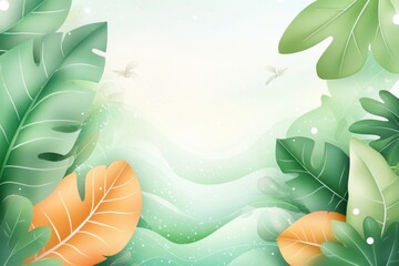 Wall Mural - Lush foliage and soft light create a dreamy summer scene
